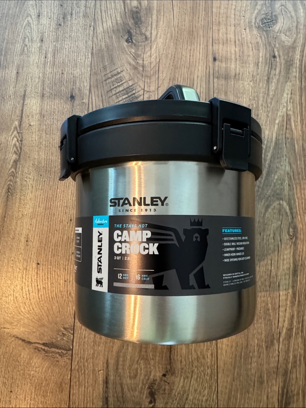 Stanley Stainless Steel Camp Crock with Black Lid
